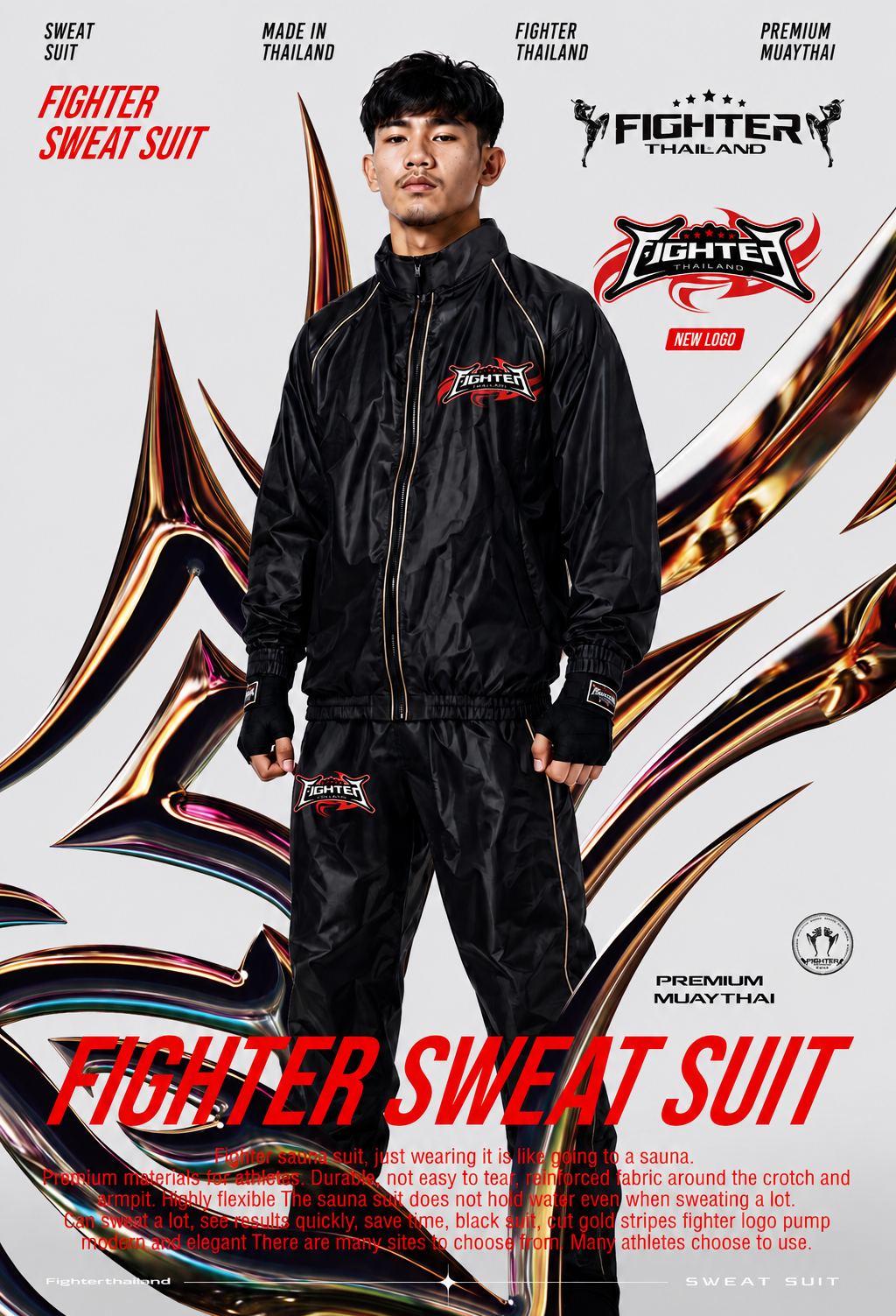Fighter Sauna Sweat Suit ชุดลดน้ำหนักนักมวย ชุดรีดเหงื่อ