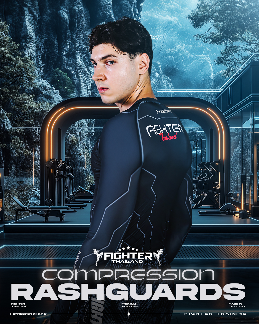Fighter rushguards compression