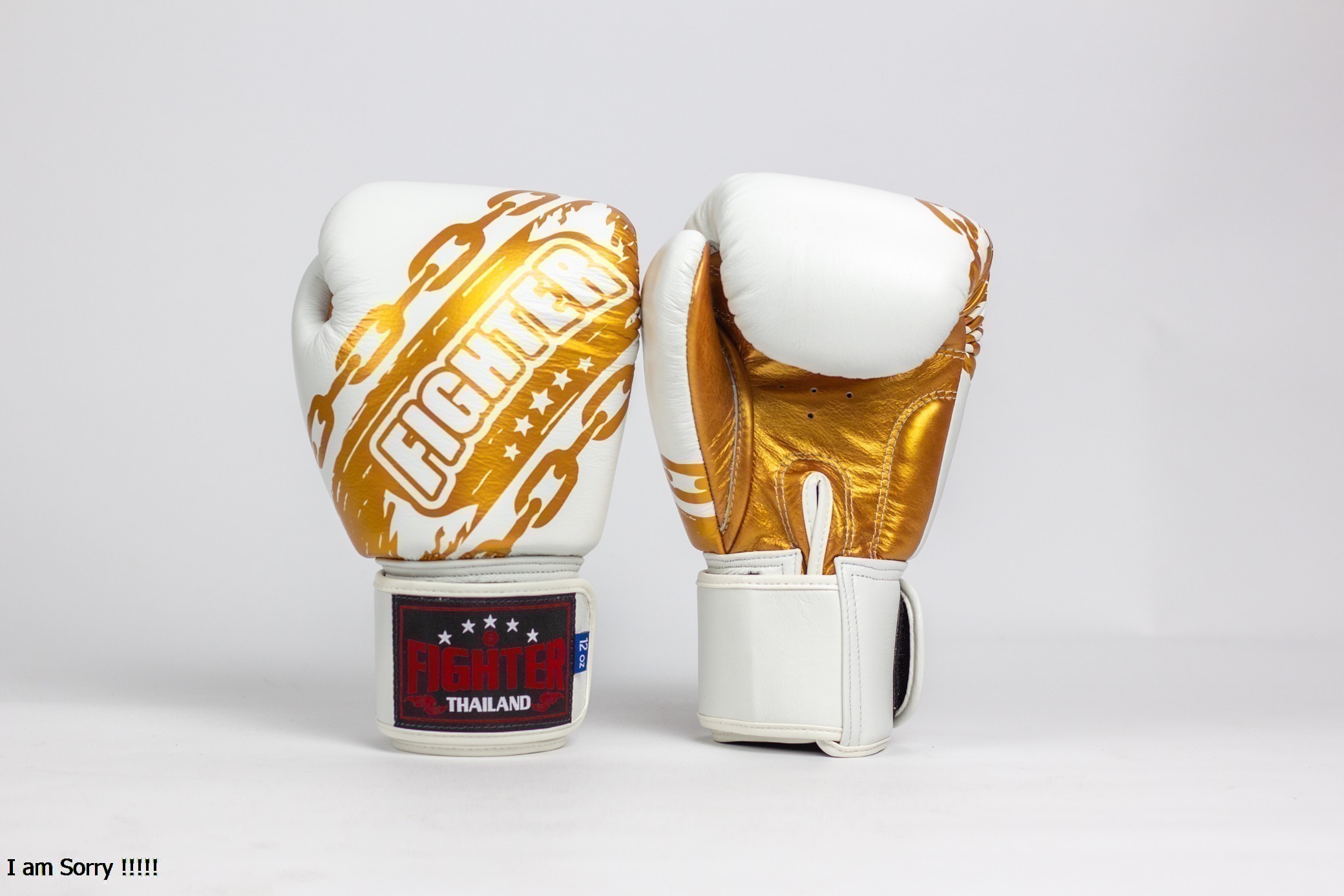 Boxing Gloves Velcro White 12 Oz